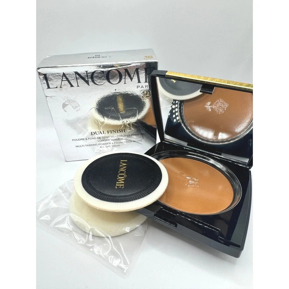 Lancome Dual Finish Multi-Tasking Powder Foundation 510 Suede NEW
